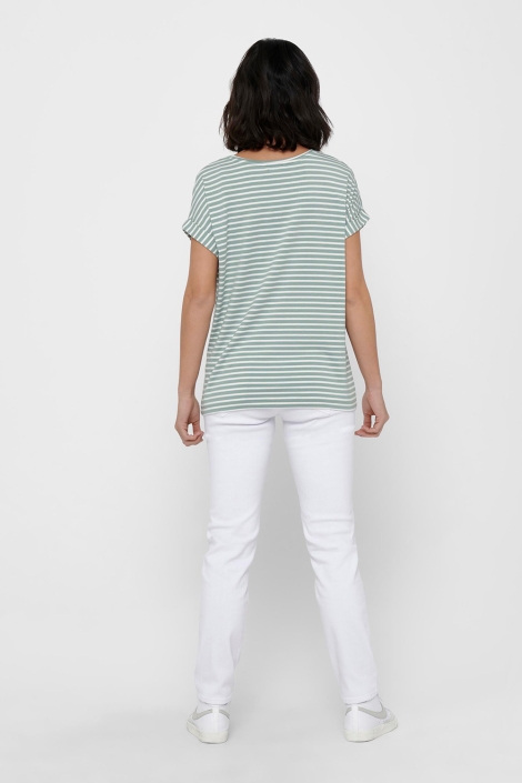 Only onlmoster stripe s/s o-neck top jrs